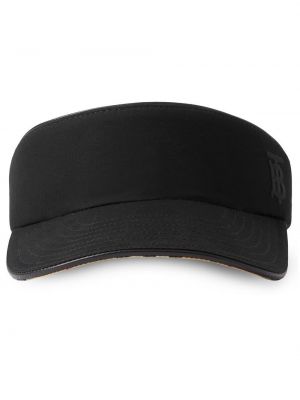Памучна шапка Burberry черно