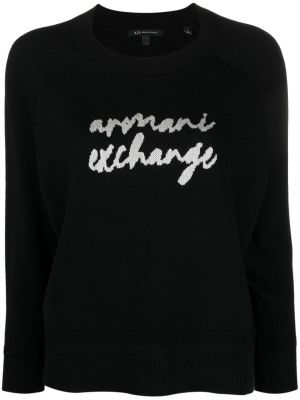 Pull en tricot Armani Exchange noir