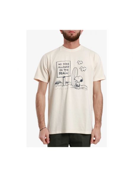 T-shirt aus baumwoll mit print Roy Roger's beige