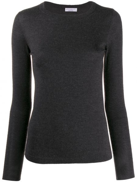 Rund hals sweatshirt med rund hals Brunello Cucinelli grå