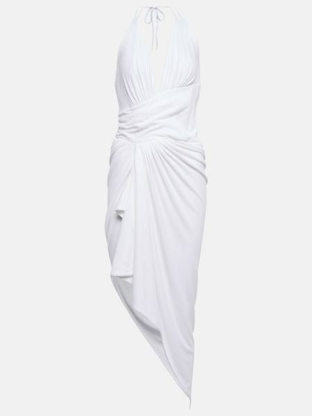 Robe mi-longue asymétrique Alexandre Vauthier blanc