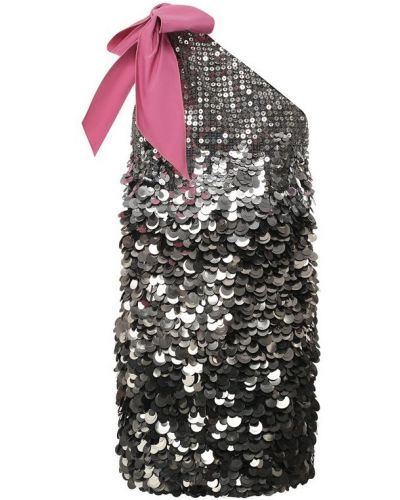 Платье с пайетками No. 21, серебряное
