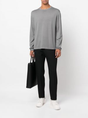 Sweter wełniany Massimo Alba szary