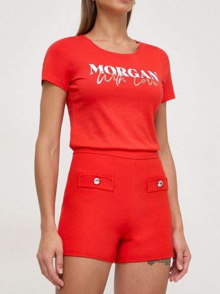 Однотонные шорты Morgan красные