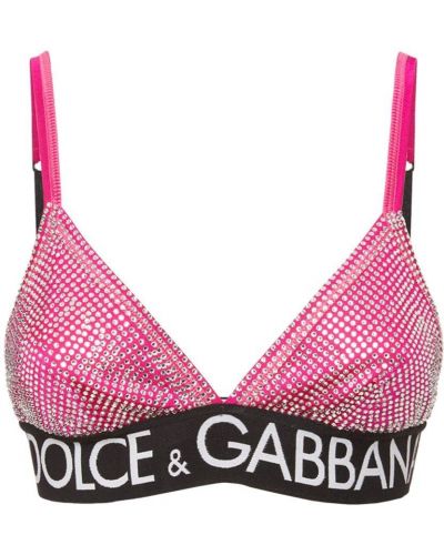 Sutien din jerseu Dolce & Gabbana roz