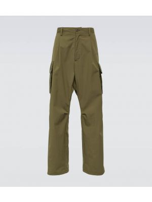 Pantaloni cargo di cotone Moncler verde