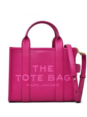 Kožená nákupná taška Marc Jacobs ružová