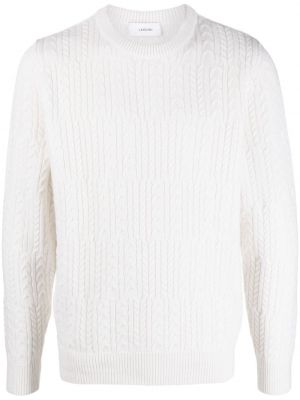 Вълнен пуловер Lardini бяло