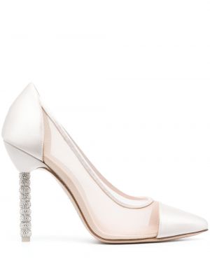 Полуотворени обувки с кристали Sophia Webster бяло