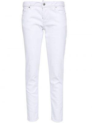 Blugi skinny cu talie joasă Dsquared2 alb