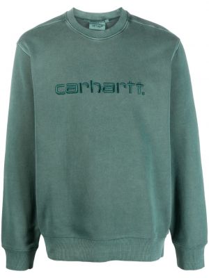 Haftowana bluza bawełniana Carhartt Wip zielona