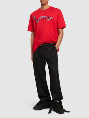 T-shirt en coton oversize Lanvin rouge