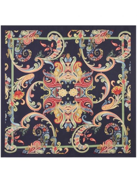 Paisley-muster mustriline siidist sall Etro sinine