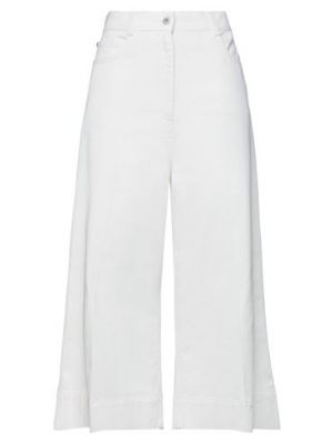 Pantaloni di cotone Cédric Charlier bianco