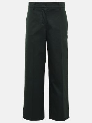 Pantalones rectos de algodón 's Max Mara negro