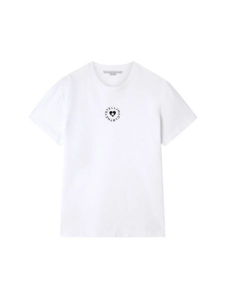 Herzmuster t-shirt aus baumwoll Stella Mccartney weiß