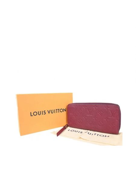Portfel skórzany retro Louis Vuitton Vintage fioletowy