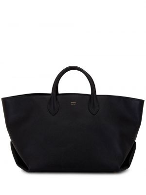 Shopper en cuir Khaite noir