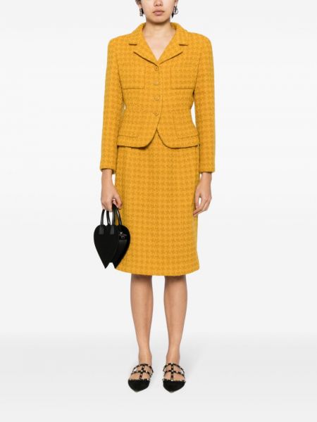 Tvídové sukně Chanel Pre-owned žluté