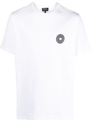 T-shirt aus baumwoll mit print A.p.c. weiß