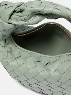 Kožená nákupná taška Bottega Veneta sivá
