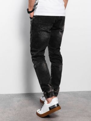Slim fit skinny džíny Ombre Clothing černé