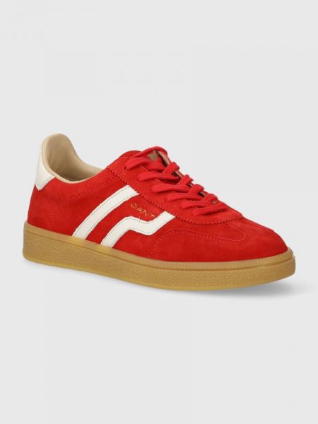 Sneakersy zamszowe Gant czerwone