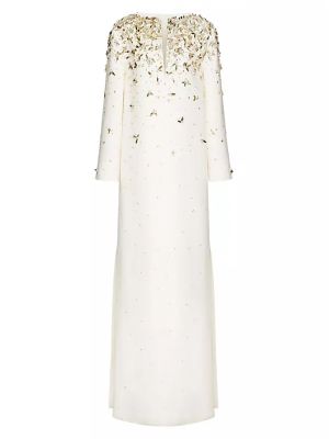 Вечернее платье из крепа с вышивкой Valentino Garavani, ivory gold