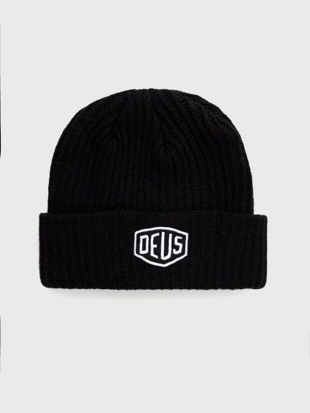 Czarna dzianinowa czapka wełniana Deus Ex Machina