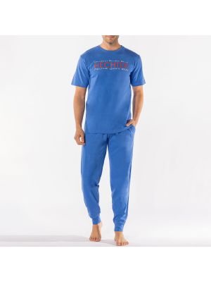 Pijama manga corta Daniel Hechter Lingerie azul