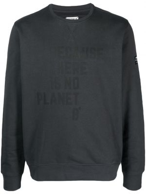 Памучен пуловер с принт Ecoalf сиво
