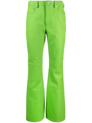 Pantaloni din piele Jw Anderson verde
