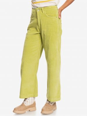 Menčestrové nohavice Roxy zelená