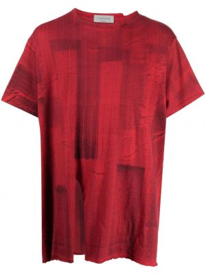 Памучна тениска Yohji Yamamoto червено