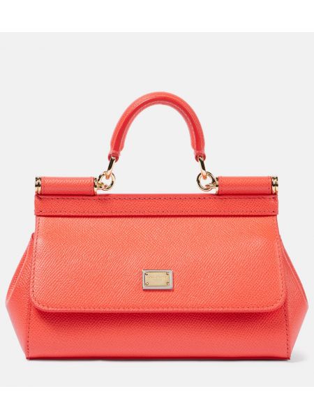 Læder mini taske Dolce&gabbana orange