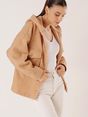 Oversize палто с качулка с джобове By Saygı