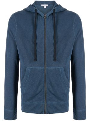Kapučdžemperis ar rāvējslēdzēju James Perse zils