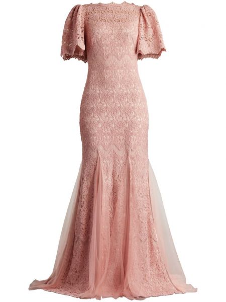 Вечерна рокля бродирана Tadashi Shoji розово