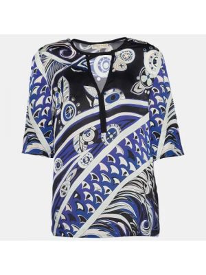 Jedwabny top Emilio Pucci Pre-owned fioletowy