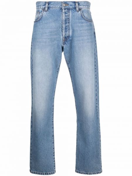 Brodert jeans med normal passform Moschino blå