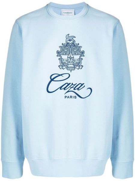 Brodert sweatshirt Casablanca blå