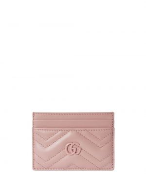 Różowy portfel skórzany Gucci