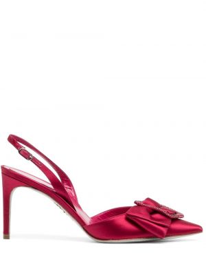 Sandale din piele de cristal Rene Caovilla roșu