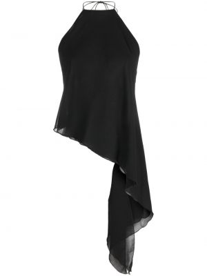 Блуза с драперии Atu Body Couture черно