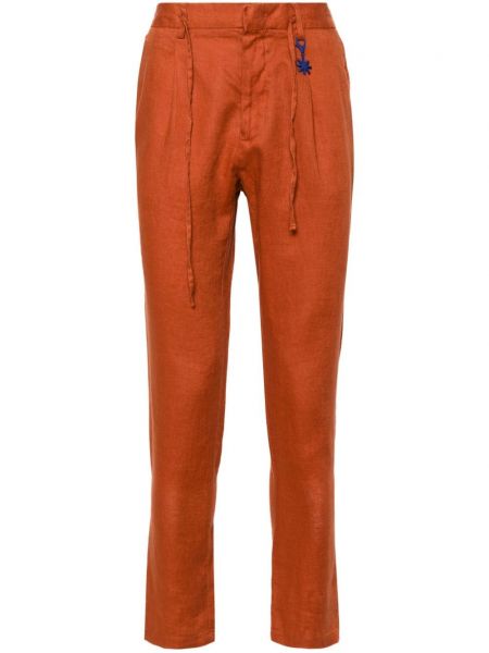 Pantaloni plisate Manuel Ritz portocaliu