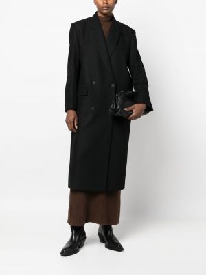 Manteau en laine Low Classic noir