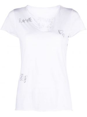 T-shirt en coton à imprimé Zadig&voltaire blanc