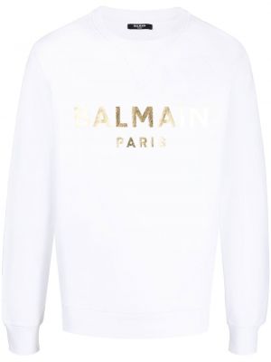 Trykt sweatshirt Balmain hvit