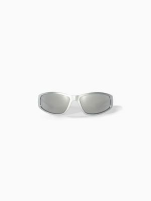 Okulary przeciwsłoneczne Bershka srebrne