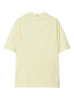 Kokvilnas t-krekls Burberry dzeltens
